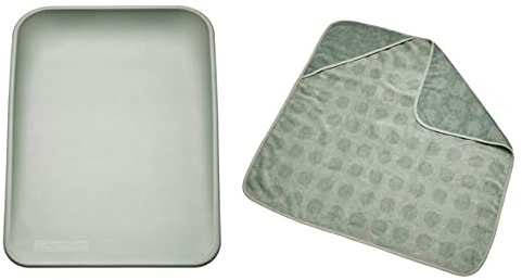 Leander Matty Wickelkissen + Hoodie Kaputzentuch in der Farbe sage green