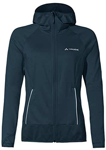 VAUDE Fleecejacke Damen - Tekoa Fleece Jacket II, funktionelle Fleece-Übergangsjacke mit Kapuze, warme Zwischenjacke zum Wandern mit Stretch-Anteil