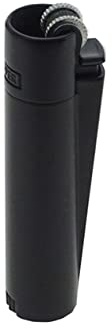 Clipper Metall Large Feuerzeug Gas - 1x Feuerzeug Edles Design inkl. Geschenk Box + DHB (Matt Black)