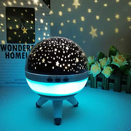 Retoo Proyector Estrellas LED Cielo Estrellado Lámpara Nocturna Luz Estrellas Galaxia Rotación de 360° 7 Colores USB o Funciona con Pilas 3W Decor Habitacion Galaxy Night Light para Niños