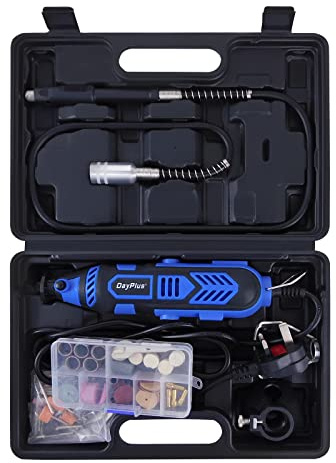 Perceuse à outils rotative 135 W filaire 10 000-32 000 U min Outil électrique rotatif multifonction 6 vitesses variables pour couper et bricoler, comme meuleuse, meuleuse, graveur et polisseuse