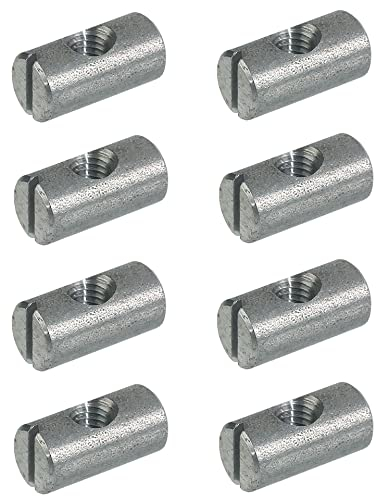 cyclingcolors 8x Barile M6 x 14mm Acciaio con filetto eccentrico Croce Tasselli dadi Mobili Letti Culla Sedie