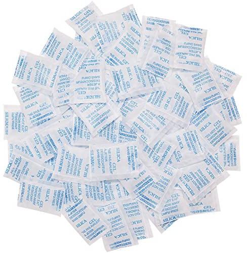 Weriirew 150 paquets gel de silice sachet Déshydratants, sacs de gel de silice qualité alimentaire déshumidificateur absorbeur d'humidité pour tiroir alimentaire armoire vêtements chaussures stockage