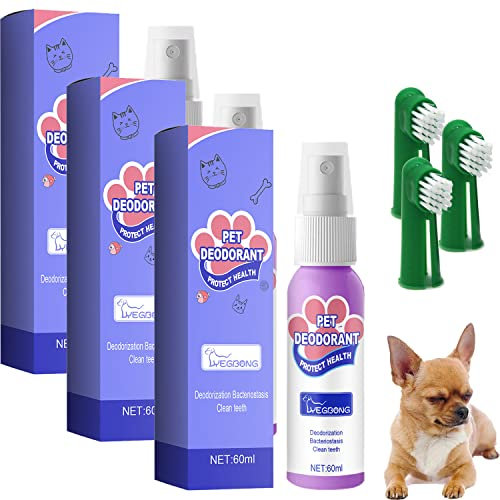 MnPalettey Petry Mundspray, Atemerfrischer für Haustiere, Pflegespray, Hundedesodorierungsmittel (3St)