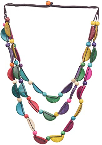 CALLARON 3-teiliges Mehrschichtiges Halsketten-set Mit Perlenanhänger Im Böhmen-stil Für Damen Boho- Und Dreifachketten-design