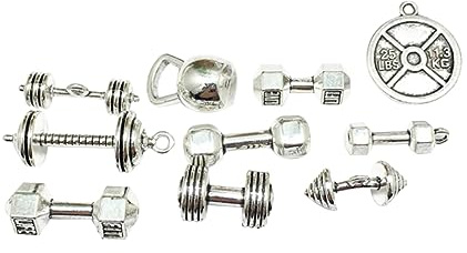 NUOBESTY Ciondolo in Antico Da 20 Pezzi Per Fai Da Te Ciondolo Pendente Manubrio Sportivo Per Creazione Gioielli Accessori Decorativi Per Collane e Bracciali