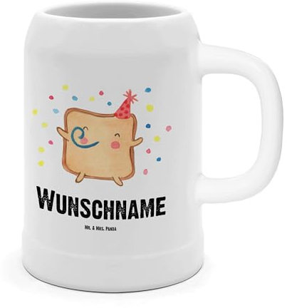 Mr. & Mrs. Panda Personalisierter Bierkrug Toast Party - Personalisierte Geschenke, Porzellankrug Mit Namen, Geschenk für Frauen, Freundin, 0, Jahrestag, Krug Namensgravur, Partner, Hochzeitstag