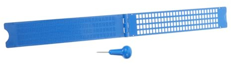 SEWOART 1set Tavoletta Braille Plastica Con Punteruolo Per Scrittura Kit Per Studenti Non Vedenti Design Ergonomico e Resistente Facile Da Usare Per Apprendimento e Pratica Braille