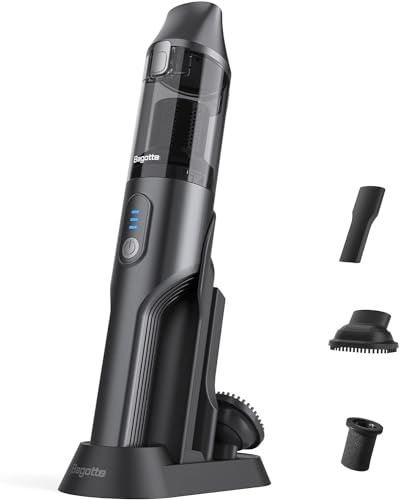Handheld Vacuum, 12000pa Powerful Suction Wet & Dry Vacuum Cleaner 35min Run Time, Rechargeable Lightweight, Charging base hand held vacuum cordless for Car, Pet, Home, Office