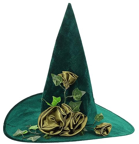 WRITWAA Hexenhut Mit Blumenmotiv Cosplay-hut Für Halloween-feiern Komfortabler Hexenhut Für Kostümpartys Eleganter Dekohut Für Besondere Anlässe Und Fotosessions