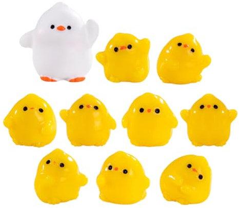 VANZACK 10stücke Mini Enten Figuren Harz Für Garten Und Landschaftsdekoration -landschafts-Accessoires Deko Für Mini- Balkon Und Topfpflanzen