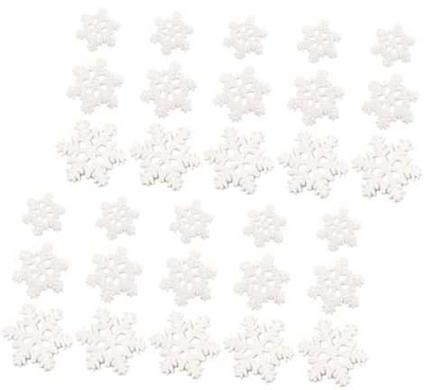 SEWACC 50stücke Mini Schneeflocken Ornament DIY Weihnachtsdeko Resin Für Kreative Bastelideen Und Festliche Gestaltung