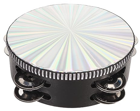6 Zoll Doppelreihe Tamburines - Handgehaltene Reflektierende Trommel - Ideal für KTV, Konzerte und Partys - Melodious Sound für Erwachsene