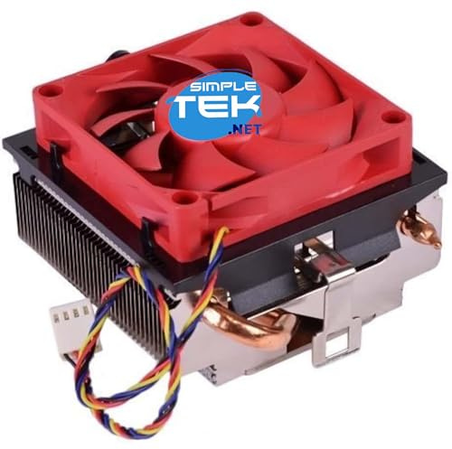 Simpletek - Disipador para PC fijo | Compatible con procesadores AMD FM1 FM2 FM2 + AM2 AM3 AM3+ 4 PIN | CPU fan Air Heatsink (reacondicionado)