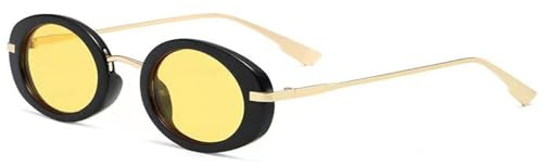 DENUVI Sunglasses Uv400 Protection | Small Metal Frame Oval Women Shades | for Outdoor Sports(05)