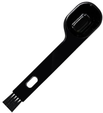 BZVCRTYKL Italian semi-automatic coffee machine cleaning brush, coffee bean spoon, coffee powder spoon, coffee grinder brush, 2 pieces per set/481(2 black handles with black fur)