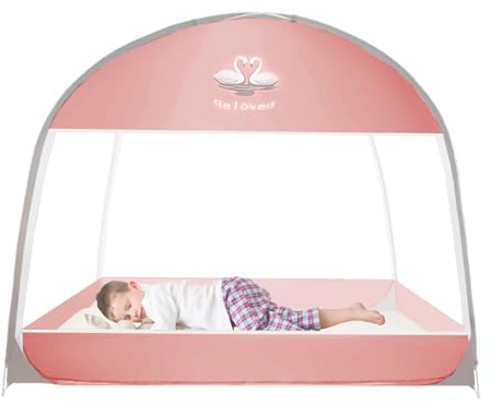 Mückennetz Fürs Bett - Tragbarer Netz Baldachin Mit Doppeltür - Outdoor Insektenschutz Für Schlafzimmer Und Kinderzimmer Als Bett Himmel Mit Feinem Mesh