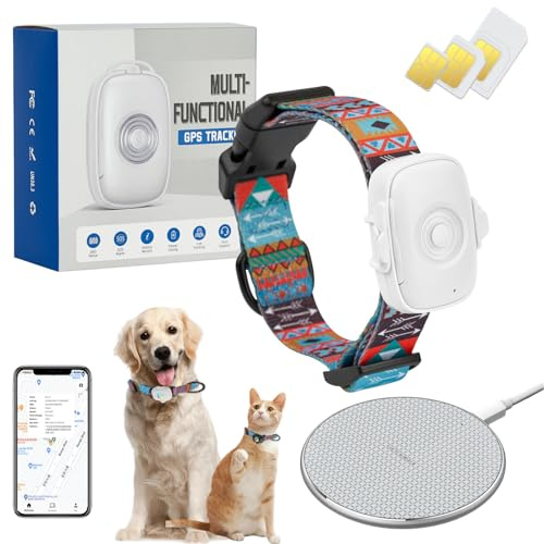 osmo NordPaw Dog GPS Tracker für Katzen und Hunde - Mini-SIM-Karte für präzise Echtzeit-Standortverfolgung durch GPS, WLAN und LBS, intelligente Benachrichtigungen und historische Standortdaten