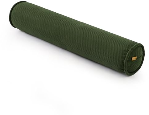 Ailuteie Cuddle Pillow – Corduroy Long Body Pillow for Adults, Cozy Bolster Pillow for Bed, Soft & Supportive for Relaxing Sleep,47 x 7.87 Inches,Avocado Green