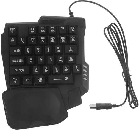 OUNONA Clavier Gamer Mécanique Rétroéclairé 35 Touches Abs Noir, Fonctionnement Précis, Installation Facile, pour Domicile et Dortoir