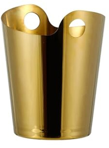 Eiskübel Eisbehälter aus Edelstahl mit Tragegriff for Wein, Champagner, Bier, KTV-Clubs, Bars und Partys Party(Gold)