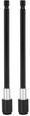 Fyearfly - Destornillador hexagonal de liberación rápida, varilla de extensión autoblocante para taladro eléctrico de 150 mm, 2 unidades