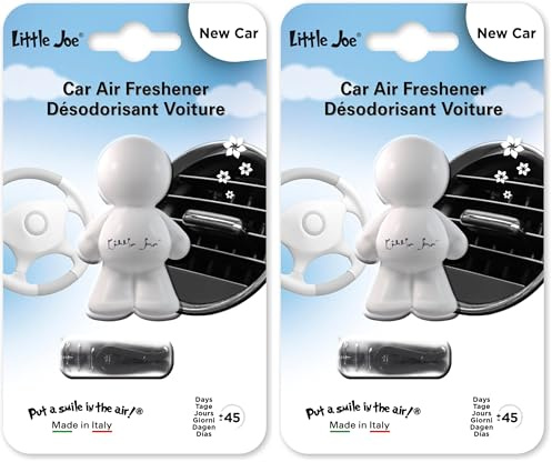 Little Joe Gel-Parfümierer Neuer Autoduft für Autolüfter. Lang anhaltend, bis zu 45 Tage. Unwiderstehlich und Spaß Duft für alle Zielgruppen, NEW CAR (Packung mit 2)