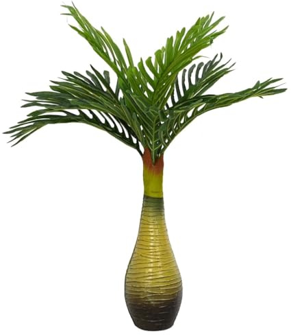 Genérico Planta de Palma Artificial 9 Hojas 70 cm Verde,Casa y jardín,Decoración,Flora artificial-4103583