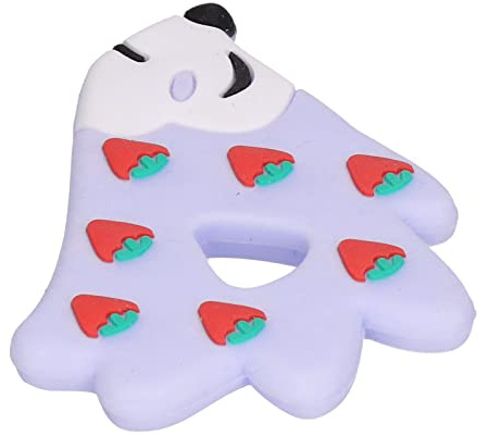 RASTKY Anneau de Dentition en Silicone en Forme de Hérisson Fraise avec Protection Fine pour la santé Bucco-dentaire, Poignée D'exercice pour bébé, Produits pour bébé Matériau : Gel de Silice (#3)