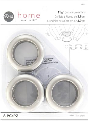 Dritz Curtain Grommets 8 Pack Pewter 1 - 9/16''
