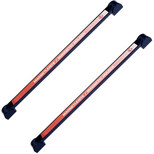 Alkan Magnetleisten Set 2-tlg 460 mm mit Befestigungsmaterial | Extra starke Magnetleisten mit Befestigungsmaterial, 2 x 460 mm, zur Aufbewahrung von Werkzeugen & Zubehör
