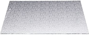 KitchenCraft Sweetly Does It 14 Inch Cake Board, Square, Cardboard/Foil, Silver, 35 cm