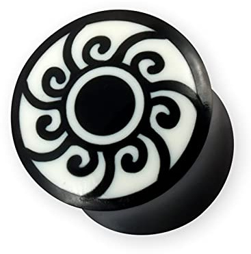 Fly Style Flesh-Plug aus Horn und Knochen - Handarbeit Piercing-Schmuck