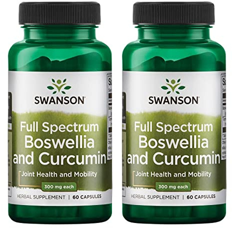 Swanson Full Spectrum Boswellia & Curcumin Natural Formula - (60 Capsules) (2 Pack)