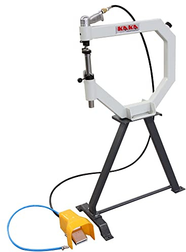 KAKA INDUSTRIAL Pneumatic Planishing Hammer, 19.6 Throat Power Hammer Blacksmithing, 18 Gauge Capacity with Steel Frame Stand & Foot Pedal for Auto Body, Blacksmithing, Fabrication PPH-500