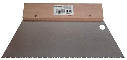 Fugodicht Leim Klebstoff Zahnspachtel Bodenleger Normalstahl B1 2.7x2.3mm gezahnt 250mm