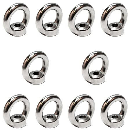 PRIOstahl® RINGMUTTER rostfritt stål V4A ringbultar ringskruvar | M8-10 stycken