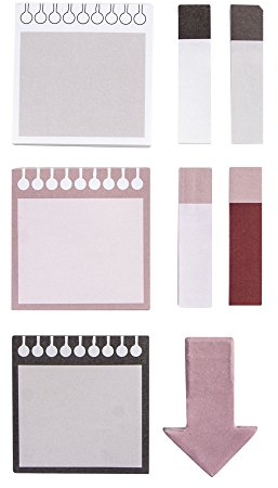 Rayher 60788000 Notizzettel, selbstklebende, 30 Blatt, Rot/Rosa/Schwarz, FSC Mix Credit