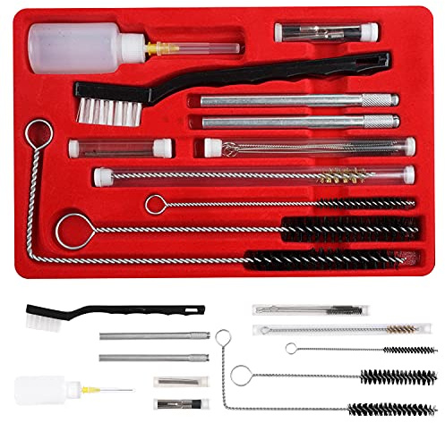 CANOPUS 23 PZs Set pulizia pistola professionale per pistole a spruzzo HVLP 22 pezzi+5 filtri plug-in (601S), universali set la Pulizia della Pistola, utensili ad aria compressa e aerografo