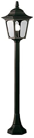 Schwarze Mastleuchte 94cm hoch Rustikal Aluminium außen FRANKIE Wegeleuchte Garten Hof