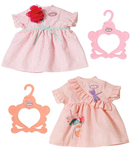 Baby Annabell Puppenkleid mit Kleiderbügel in rosa oder apricot für 43 cm Puppen, 703083 Zapf Creation