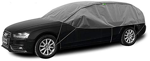 Abdeckplane Halbgarage Sonneschutz, Schneeschutz, UV Schutz, Winter & Sommer Größe L-XL kompatibel mit Audi A6 Avant C4