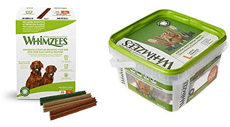 WHIMZEES Natürliche Getreidefreie Zahnpflegesnacks, Kaustangen für Hunde, Monats-Packung & Natürliche Getreidefreie Zahnpflegesnacks, Kaustangen für Hunde, Gemischte Vielfaltsbox, L, 14 x 60 g