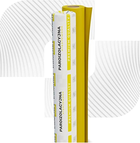 2 x 50 m PE TYP300 0,3 mm freno a vapore giallo barriera al vapore, pellicola isolante