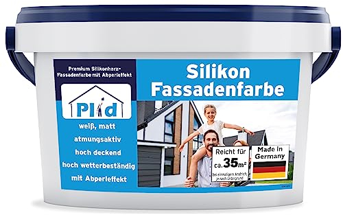 Plid Peinture de façade en silicone de qualité supérieure pour l'extérieur Blanc façade 5 l