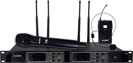 Doppio radiomicrofono bodypack+ palmare UHF