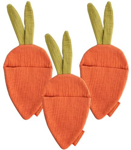 Papierdrachen 3 Möhrenbeutel für Ostern - fröhliche Geschenkverpackung für Ostern