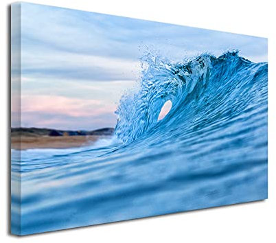 DECLINA Landschaftsbild, Wanddekoration, großes Format, Leinwandbild, Wanddekoration, Magic Wave, 120 x 80 cm