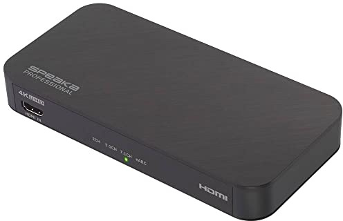 SpeaKa Professional TV, Receiver, Audio Extraktor SP-HDA-502 [HDMI - HDMI] 3840 x 2160 Pixel eARC, S/PDIF- + Analogausg