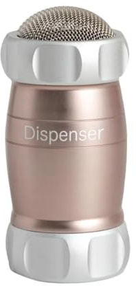 MARCATO Puderspender Rosa, Puderzuckerstreuer, eloxiertes Aluminium, 10 x 5 x 5 cm, elegantes Design, einfach zu bedienen